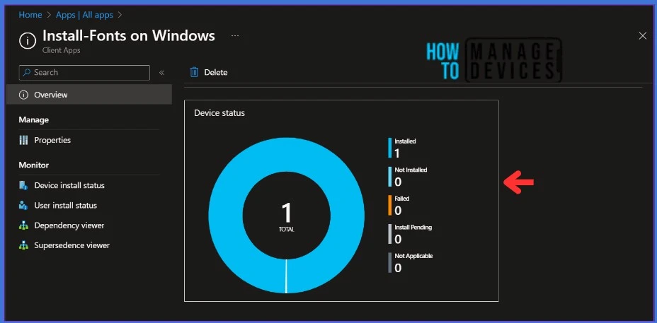 Install Fonts on Windows Devices using Intune: Win32 App Method. Fig. 17