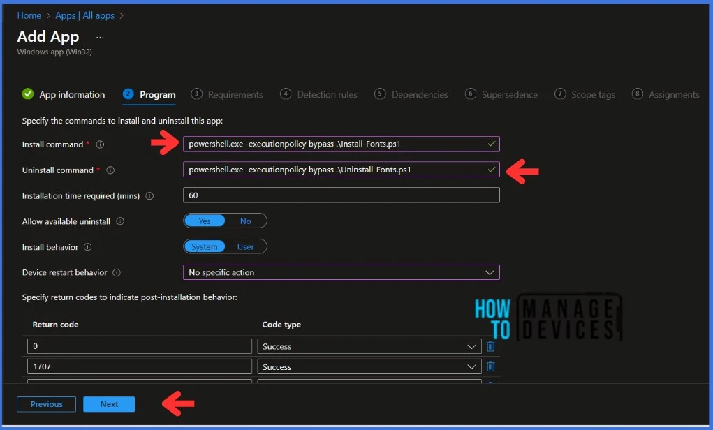 Install Fonts on Windows Devices using Intune: Win32 App Method. Fig. 11