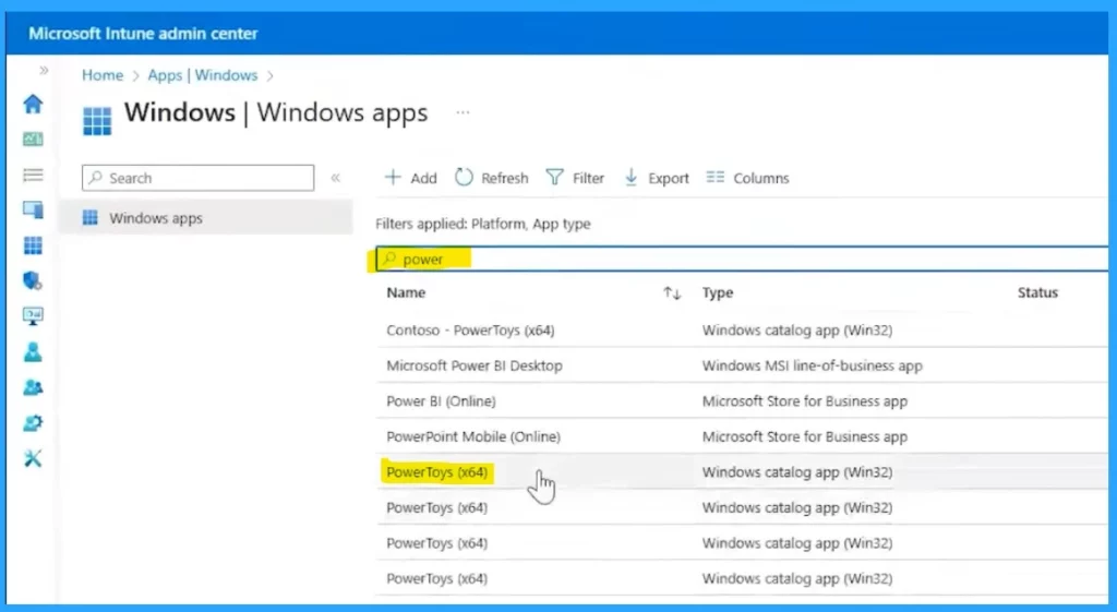 Deploy Windows Catalog App Type using Intune Enterprise Application Catalog - Fig.12 Creds to Danny Guillory and Joe Lurie Microsoft