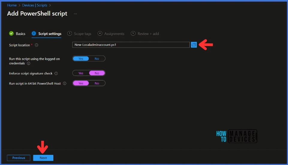 PowerShell Script to Create a Local Admin Account using Intune 3