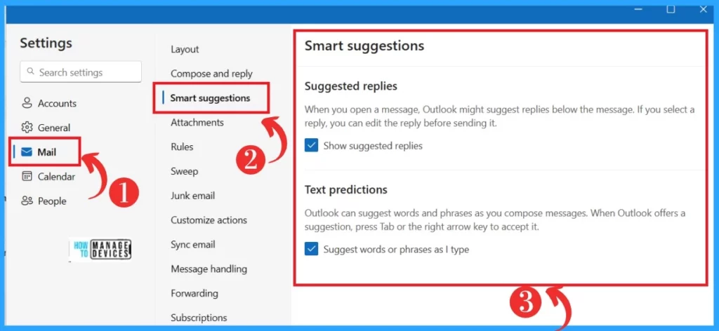 Turn On or Off Smart Suggestions in the New Outlook App on Windows - Fig.3