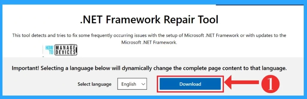 How to Download and Use Microsoft Dot NET Framework Repair Tool - Fig. 1