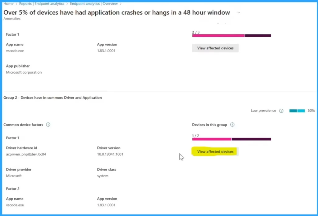 Intune Anomaly Detection Device and Advanced Analytics - Fig.10 Creds to Zineb Takafi