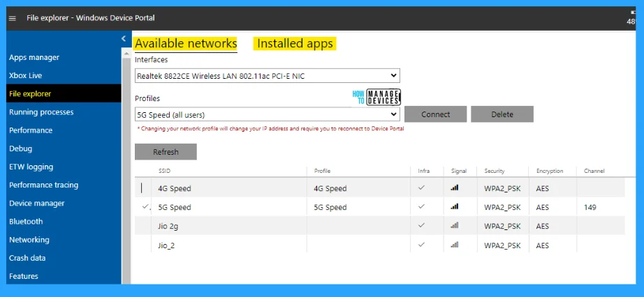 An Overview of Windows Device Portal in Windows 11 - Fig. 14