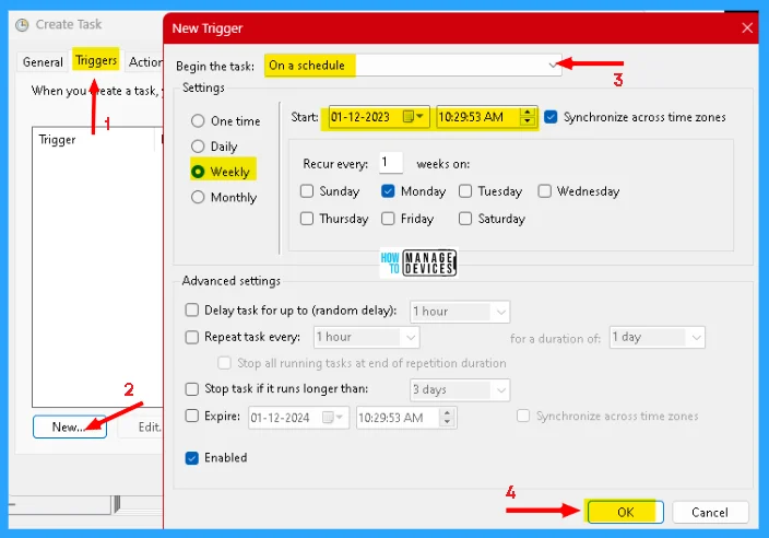 How to Create a Task Scheduler to Perform Actions in Windows 11 - Fig. 14