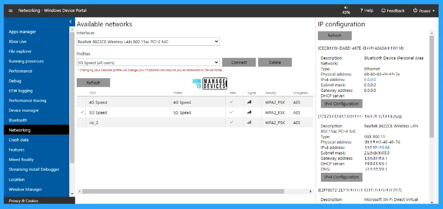 An Overview of Windows Device Portal in Windows 11 - Fig. 21