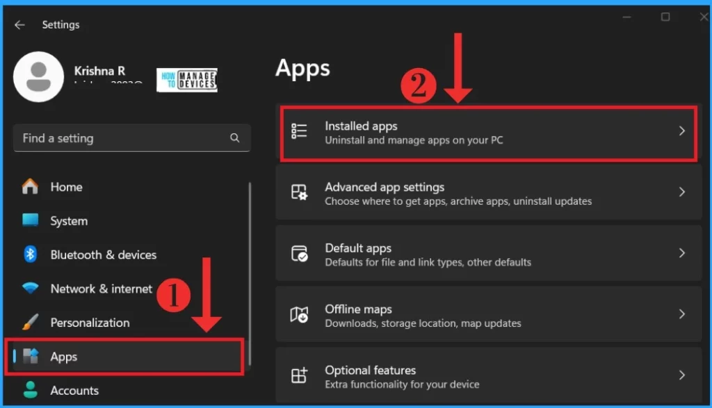 Manage App Settings options in Windows 11- Fig.3