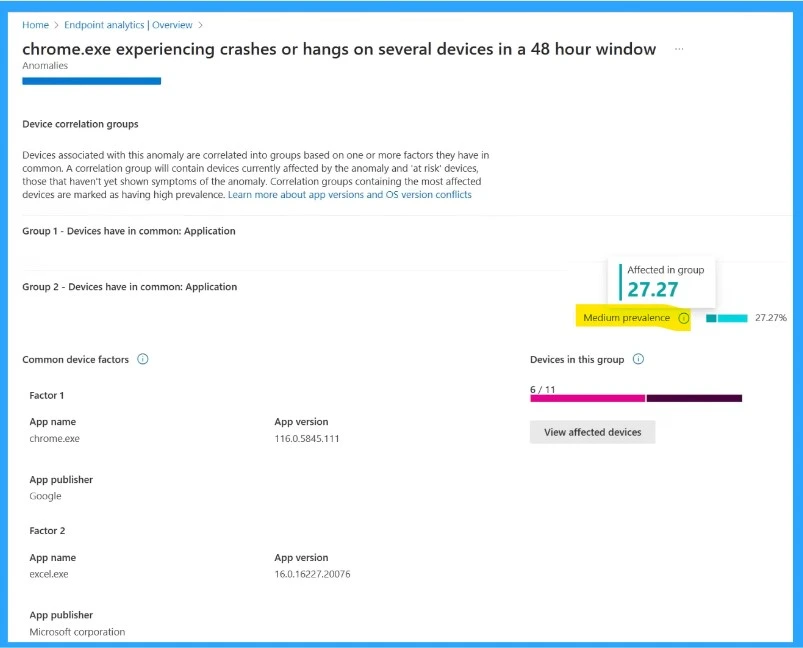 Intune Anomaly Detection Device and Advanced Analytics - Fig.5 Creds to Zineb Takafi