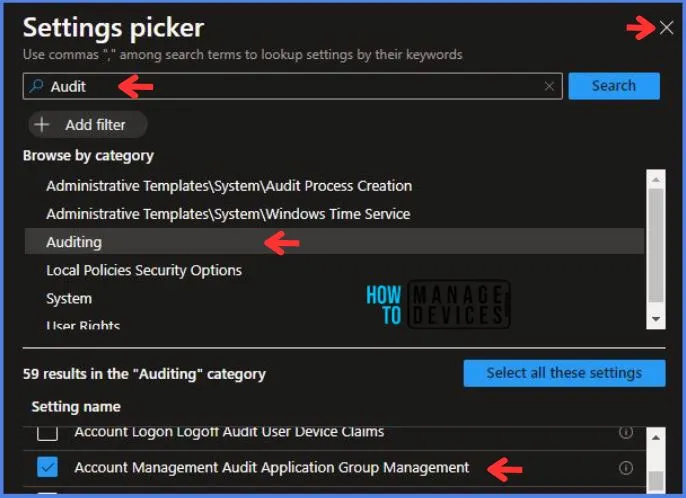 Create Intune Audit Application Group Management Policy Fig.5