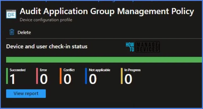 Create Intune Audit Application Group Management Policy Fig.9