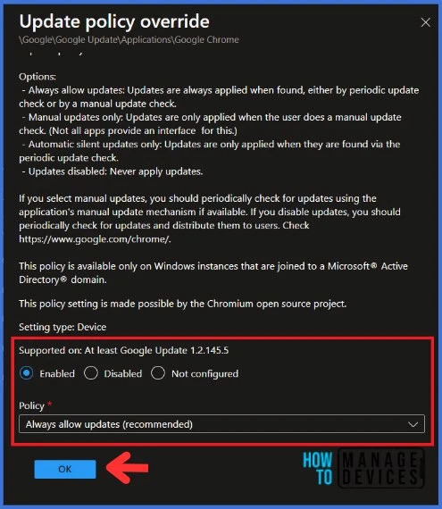 How to Enable Auto Updates for Google Chrome on Windows with Intune Policy. Fig. 10