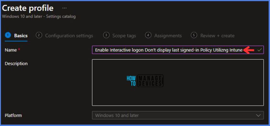 Intune Policy to Enable Interactive Logon Don't Display Last Signed-in Fig.3