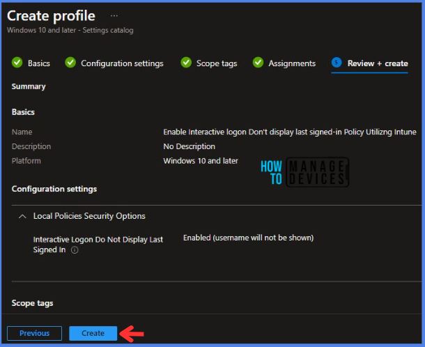 Intune Policy to Enable Interactive Logon Don't Display Last Signed-in Fig.8