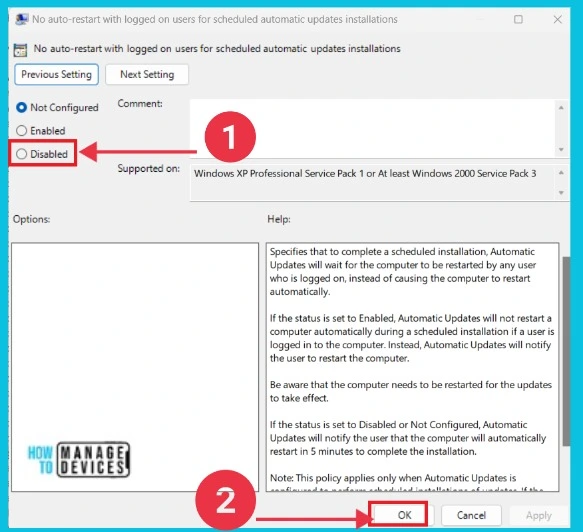 Enable Disable Auto-restart Notifications for Windows Update in Windows 11 - Fig.11