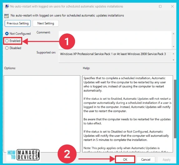 Enable Disable Auto-restart Notifications for Windows Update in Windows 11 - Fig.10