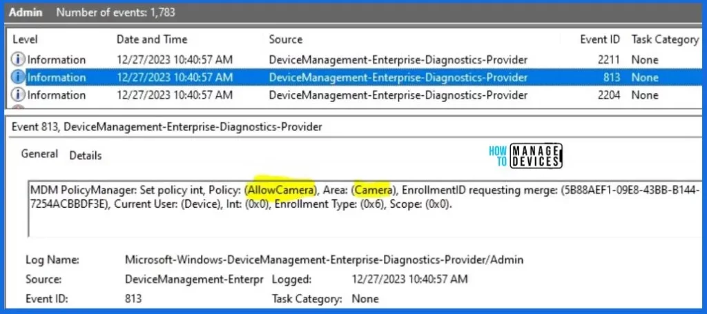 Disable Allow Use of Camera Setting Policy using Intune - Fig.12