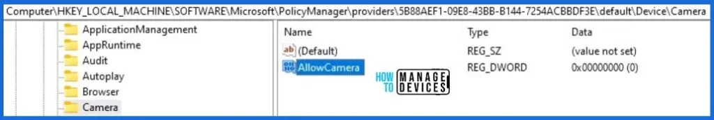 Disable Allow Use of Camera Setting Policy using Intune - Fig.13
