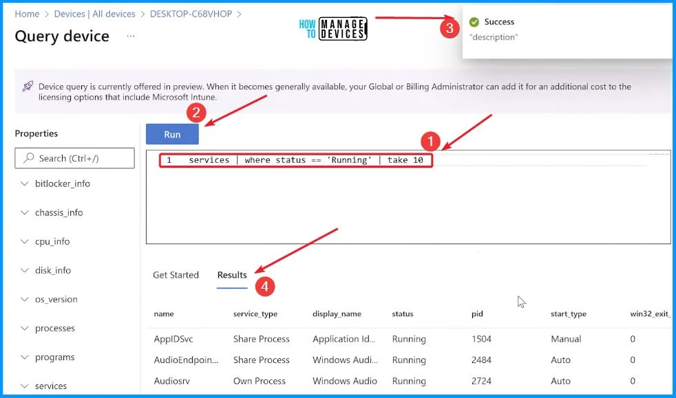 Intune Pivot Query Real-time Reporting Troubleshooting Capabilities - Fig.4 - Liz Cox Microsoft