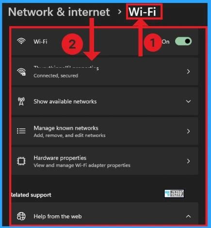 Network and Internet Settings options in Windows 11 - Fig.3