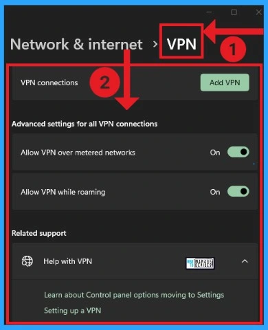 Network and Internet Settings options in Windows 11 - Fig.4