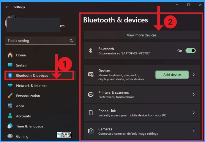 Bluetooth and Device Settings in Windows 11 - Fig.2