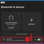 Bluetooth and Device Settings in Windows 11