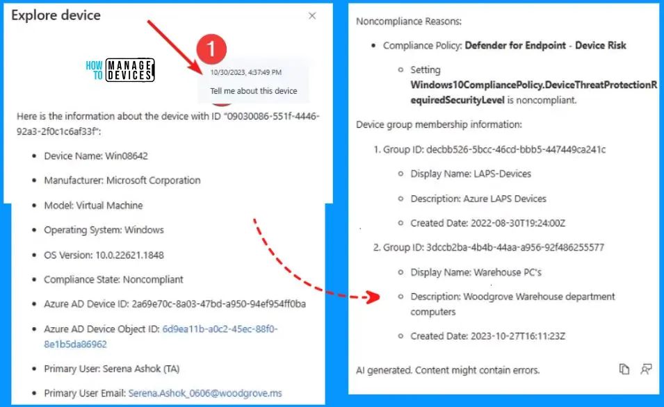 New Intune Troubleshooting options using Security Copilot - Fig.6 - Scott Duffey Microsoft