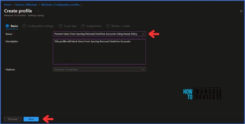 Prevent Users From Syncing Personal OneDrive Accounts using Intune Policy 2