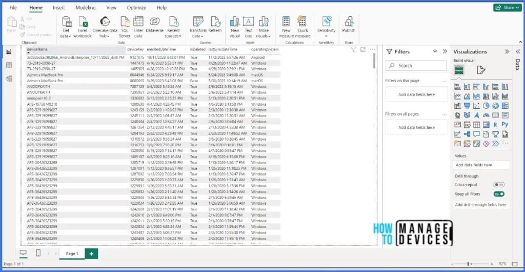 Integrate Power BI with Intune and Create Reports using Power BI. Fig. 9