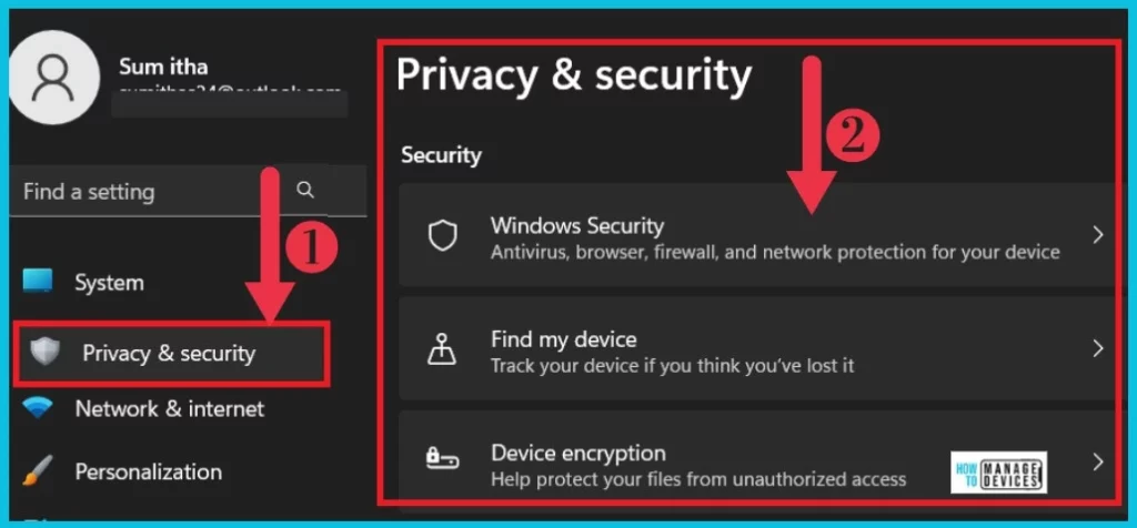 Privacy and Security Settings in Windows 11 - fig.2