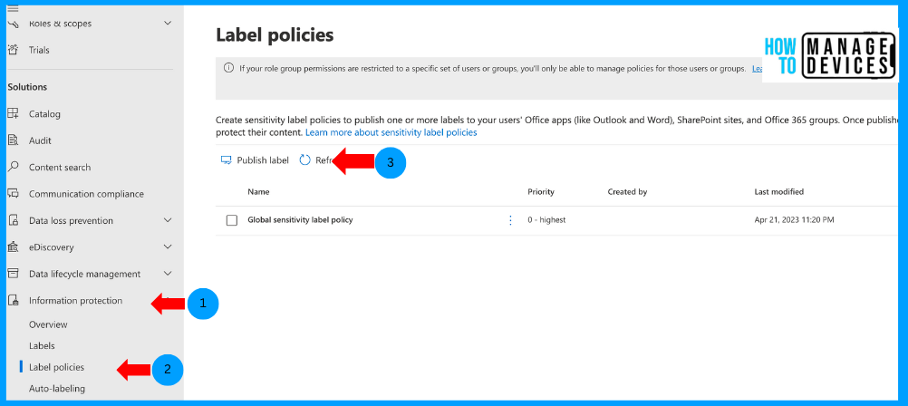 Publish Sensitivity Labels in Microsoft 365 to Protect Corporate Data fig: 1