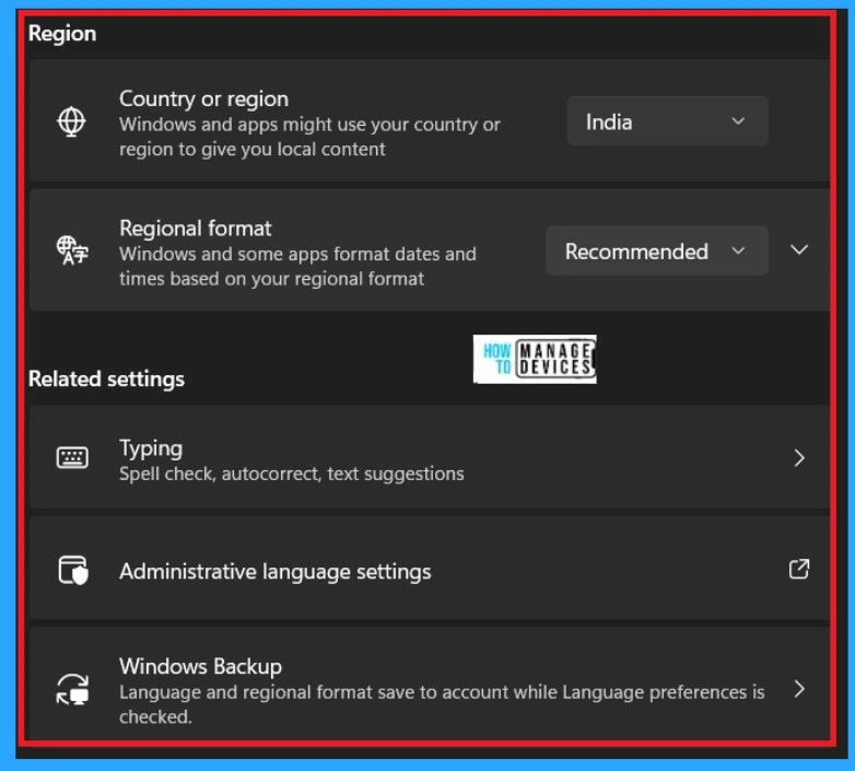 Time and Language Settings in Windows 11 - Fig.5