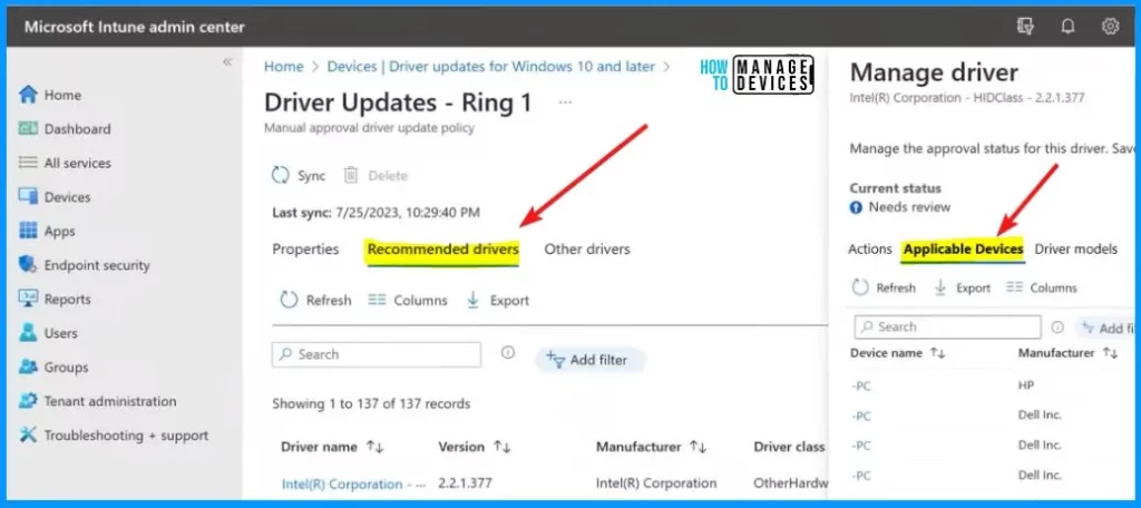 Top 5 Features of Intune Driver Management Coming Soon - Fig.1 - David Guyer Microsoft