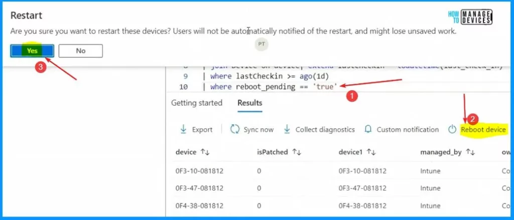 Troubleshoot Patching Issues with Intune Pivot KQL Queries - Fig.6 - Sangeetha Visweswaran Microsoft