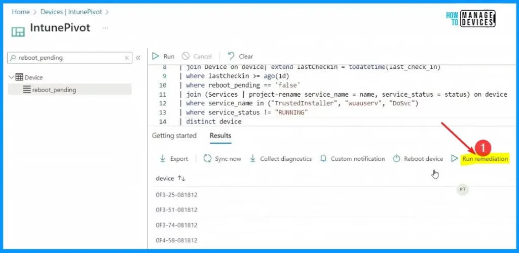 Troubleshoot Patching Issues with Intune Pivot Device Queries - Fig.7 - Sangeetha Visweswaran Microsoft