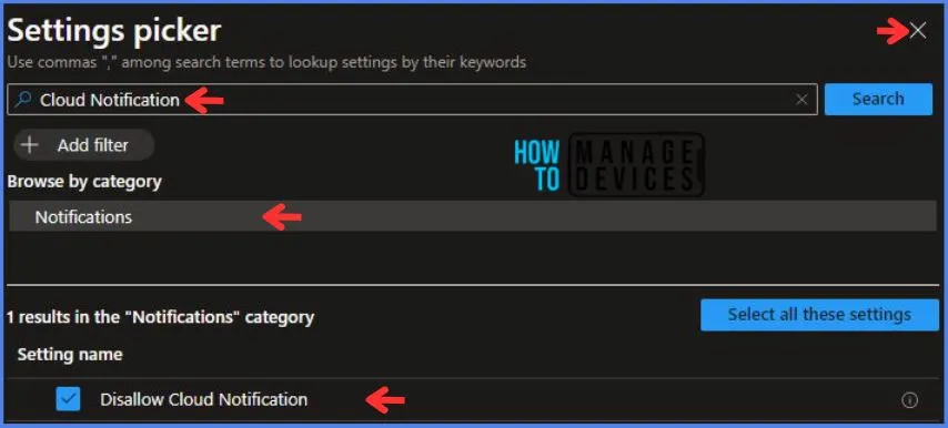 Deploy Using Intune Turn Off Notifications Network Usage Policy Fig.5