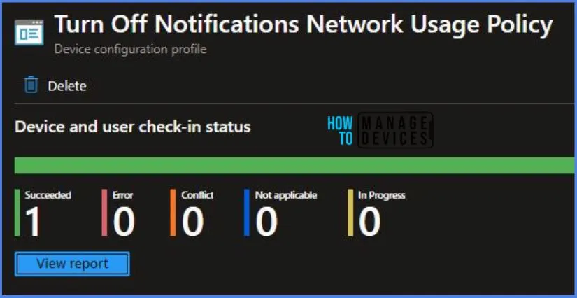 Deploy Using Intune Turn Off Notifications Network Usage Policy Fig.9