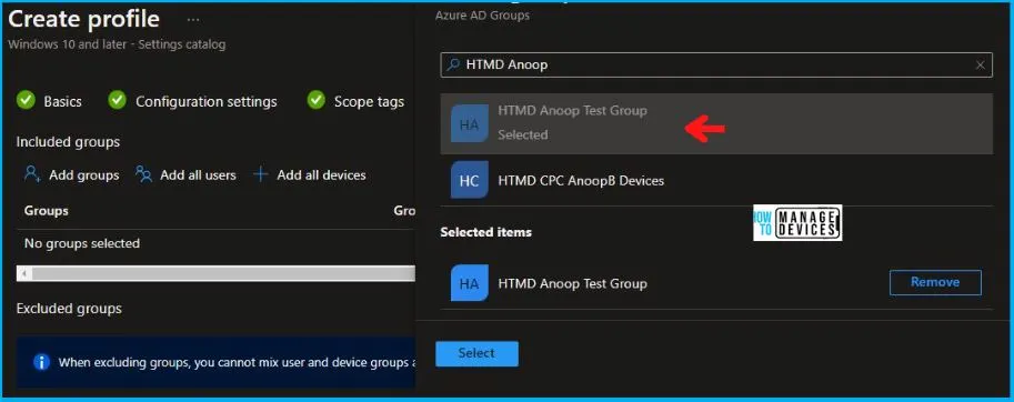 Create Intune Audit Application Group Management Policy Fig.7