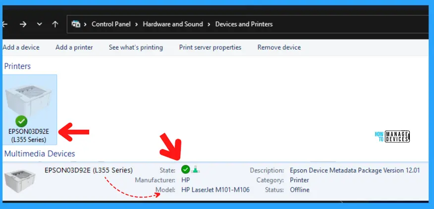 Why Printers Getting Renamed to HP LaserJet M101-M106 in Windows 10 11 and Server OS Fig.1