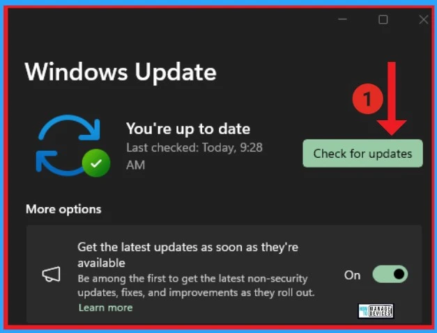 Windows Update Settings options in Windows - Fig.3