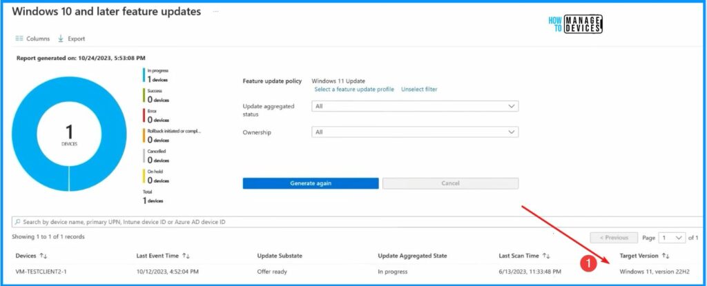 New Feature Update Policy option in Intune - Fig.4 - Angie Microsoft