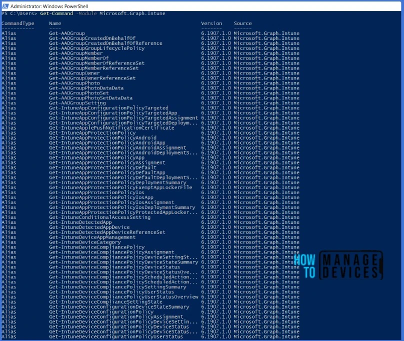 Manage Intune Tasks with PowerShell Part 1 Fig. 6