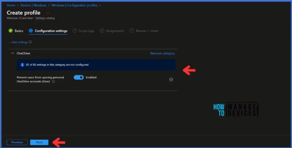 Prevent Users From Syncing Personal OneDrive Accounts using Intune Policy 5