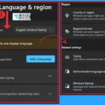 Time and Language Settings in Windows 11