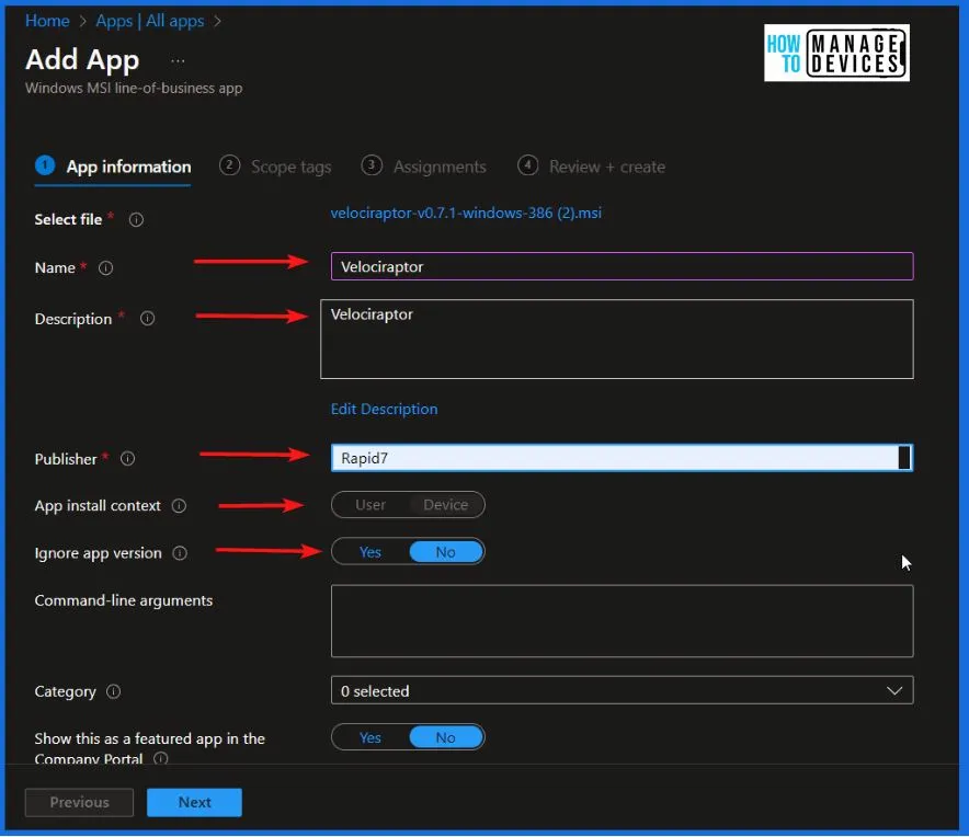 How to Install Velociraptor Application with Intune - Fig.4