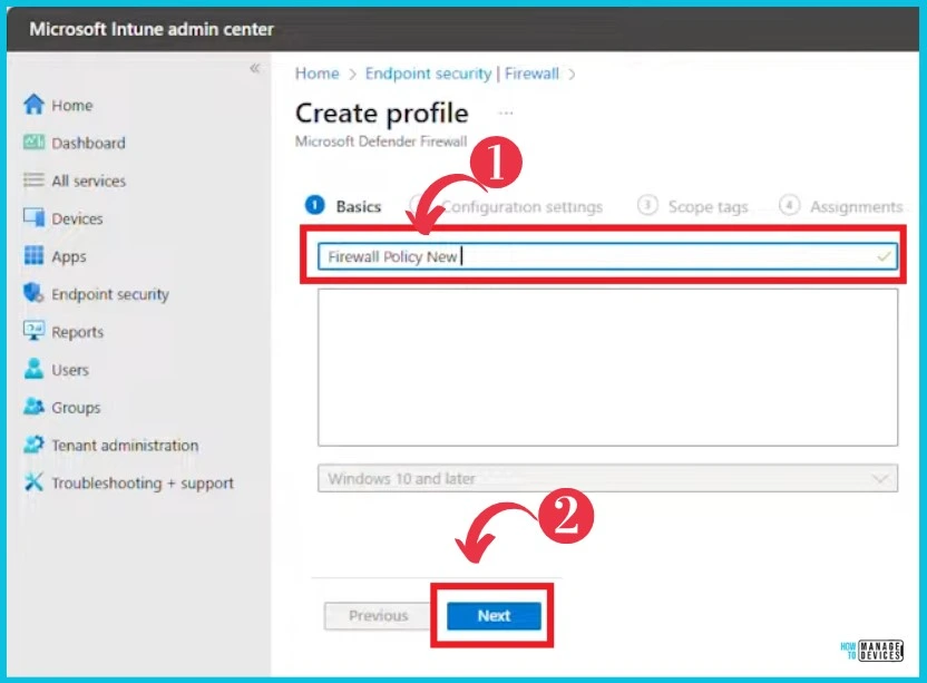 4 New Intune Windows Firewall Logging Configuration Policies - Fig. 3