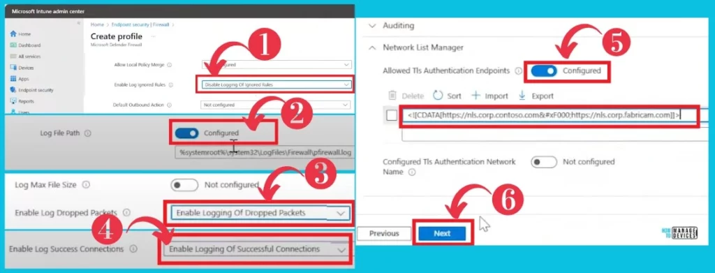 4 New Intune Windows Firewall Logging Configuration Policies - Fig. 4