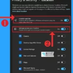 Enable Disable Location Services in Windows 11
