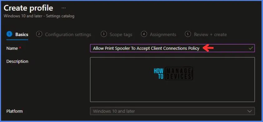 Allow Print Spooler to Accept Client Connections using Intune Policy 3 Deploy Intune Allow Print Spooler To Accept Client Connections Policy Fig.3