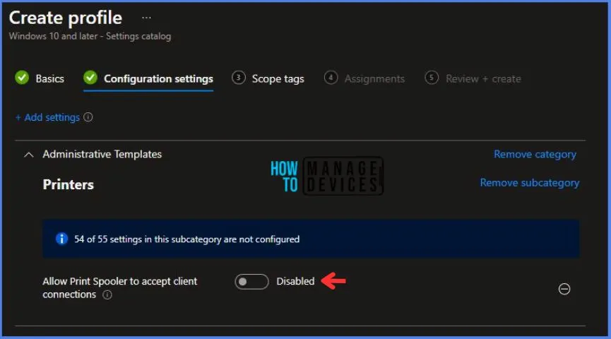 Allow Print Spooler to Accept Client Connections using Intune Policy 6 Deploy Intune Allow Print Spooler To Accept Client Connections Policy Fig.6